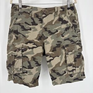 Urban Pipeline Camo Cargo Shorts Mens 32 Camouflage Hits at Knee Outdoor